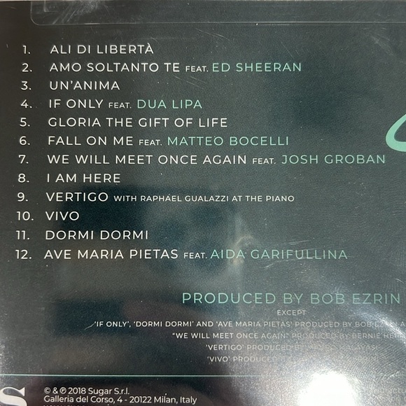 Music CD Andrea Bocelli Si 2018 - Picture 4 of 4
